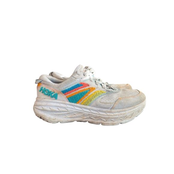 RARE Hoka One One Bondi L Embroidery Pack Arctic Ice Atlantis Men’s 13 Womens 14 - Picture 2 of 7